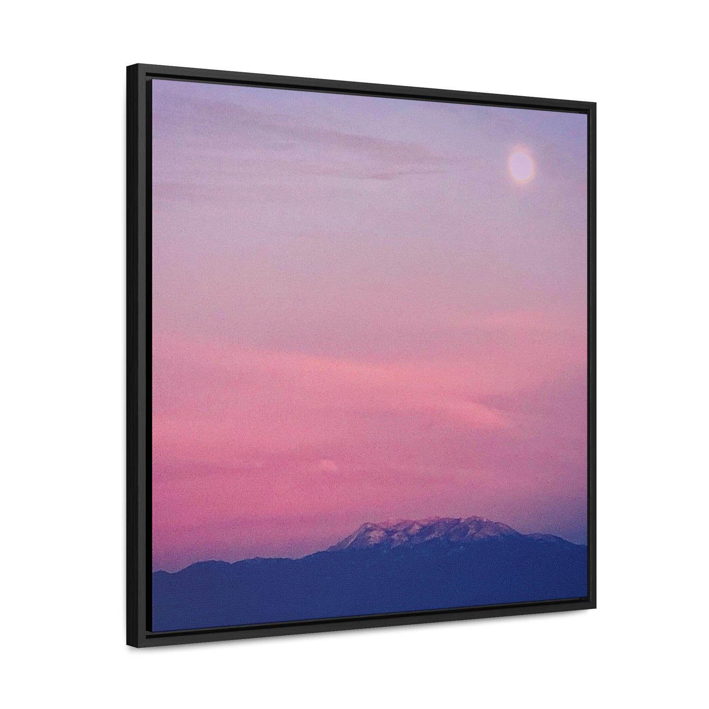 Snowcapped Angeles Mountains - Framed Gallery Canvas