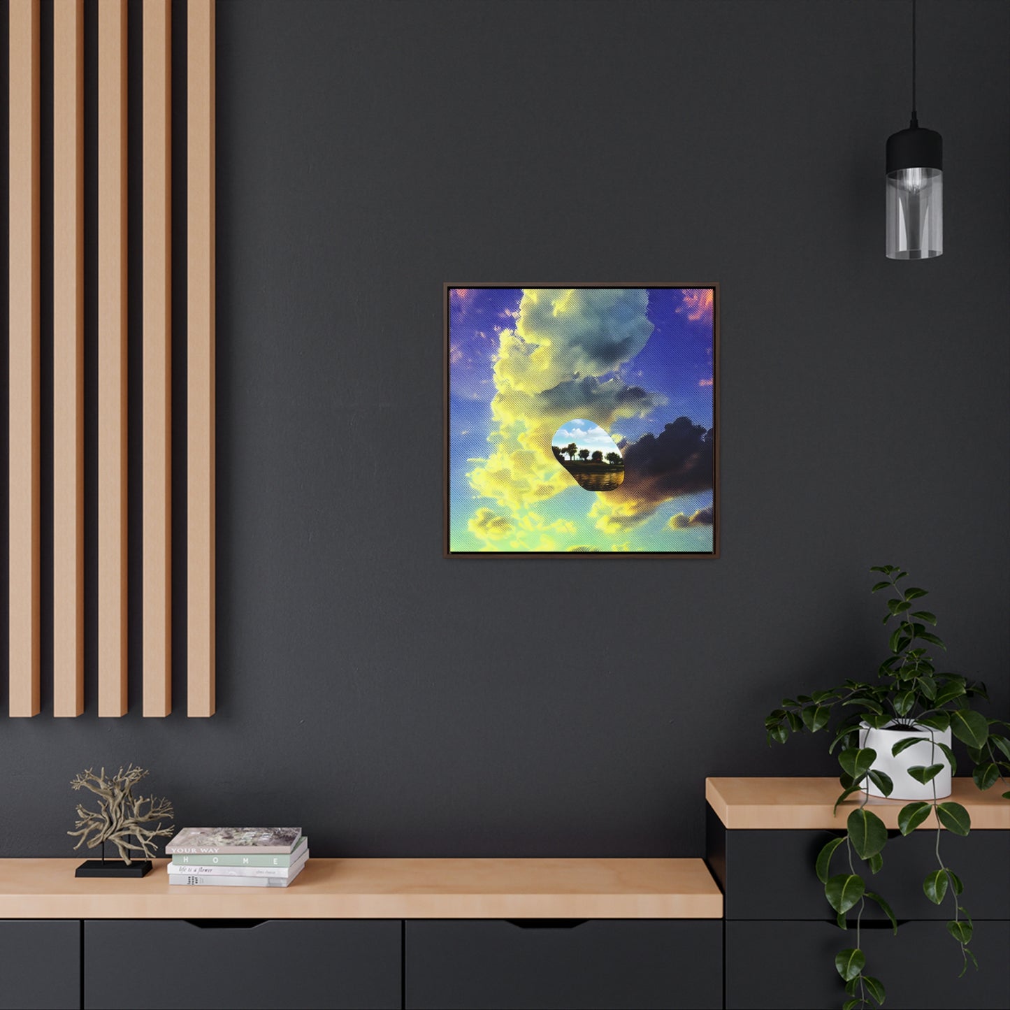 Island In The Clouds 02 - Framed Gallery Canvas