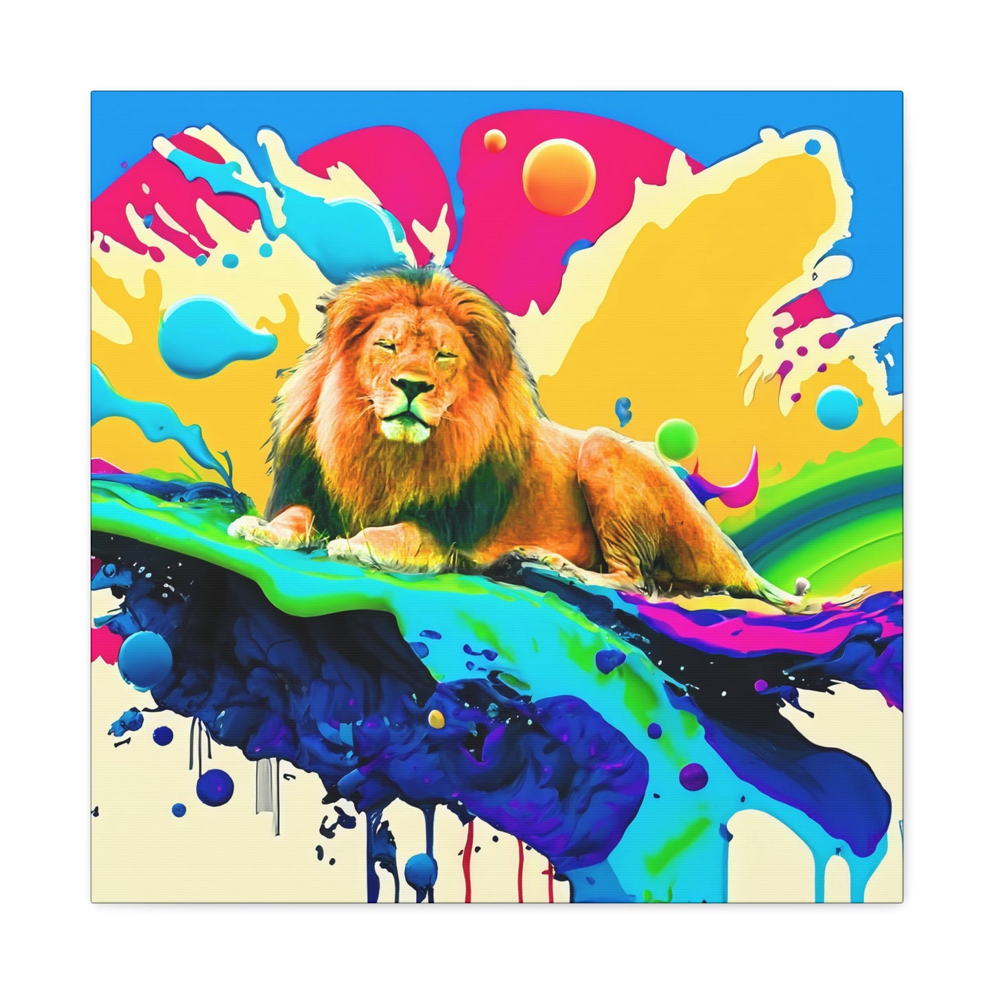 Lion Splash - Gallery Canvas