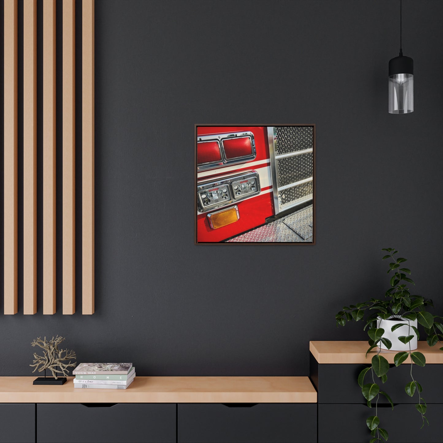 Firetruck - Framed Gallery Canvas