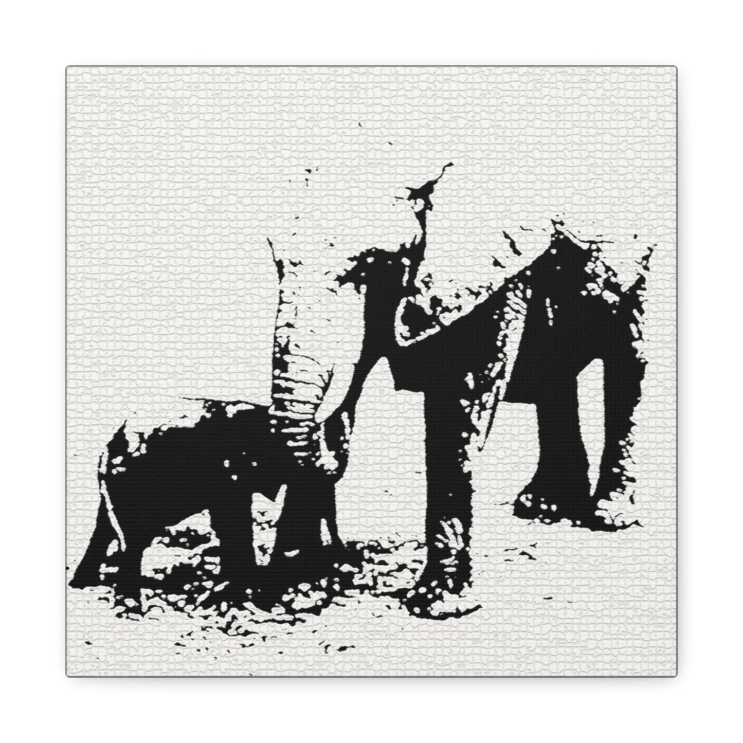 Elephants Mom and Baby 03 Tiled - Gallery Canvas