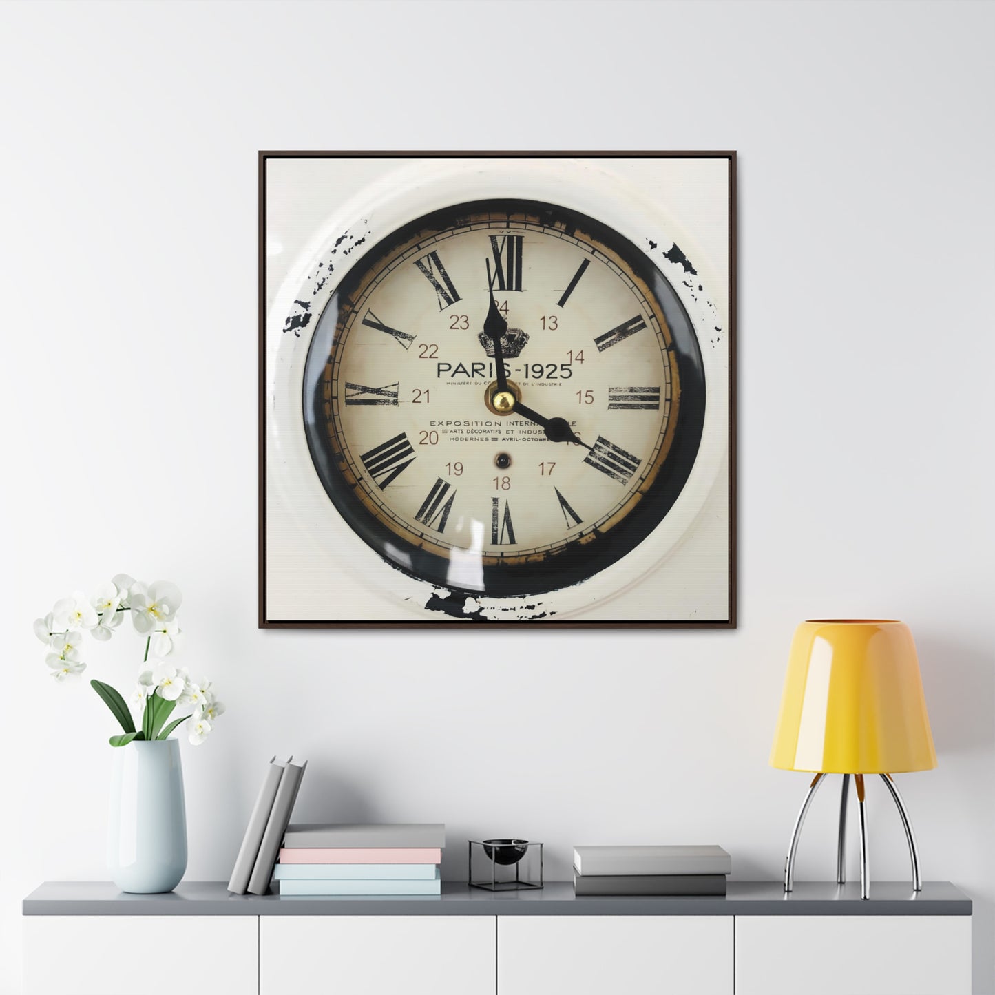 Paris Clock - Framed Gallery Canvas