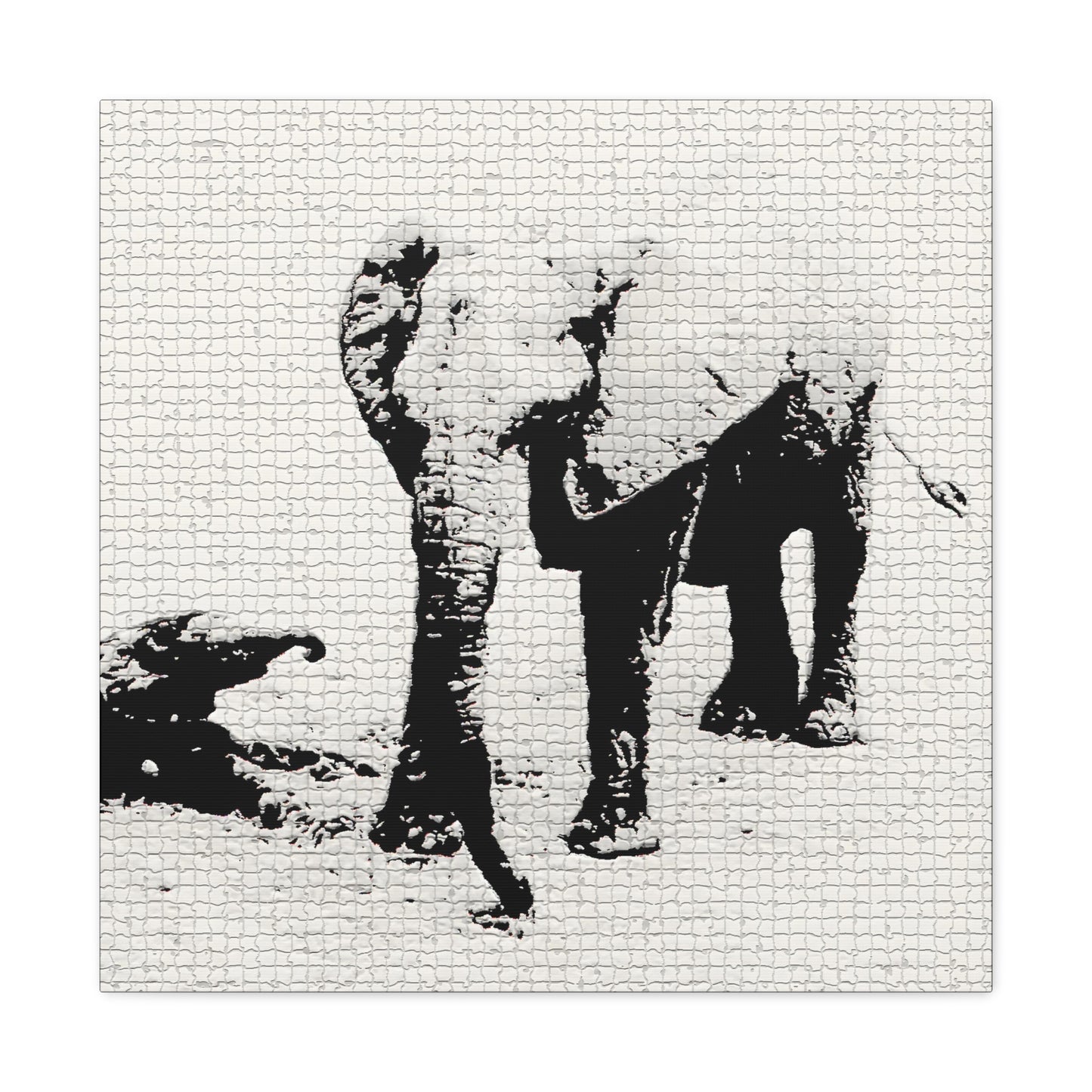 Elephants Mom and Baby 01 Tiled - Gallery Canvas