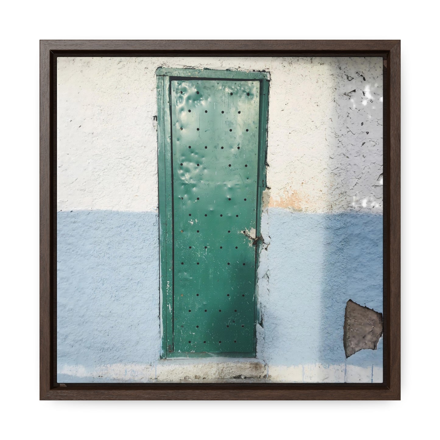 Green Door - Framed Gallery Canvas