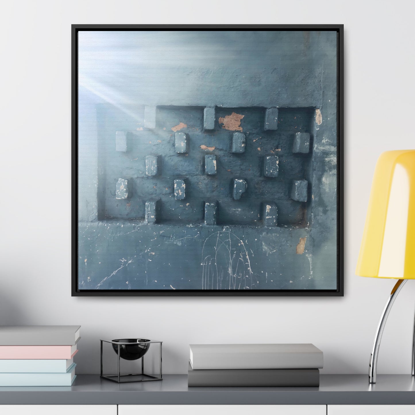 Blue Wall - Framed Gallery Canvas