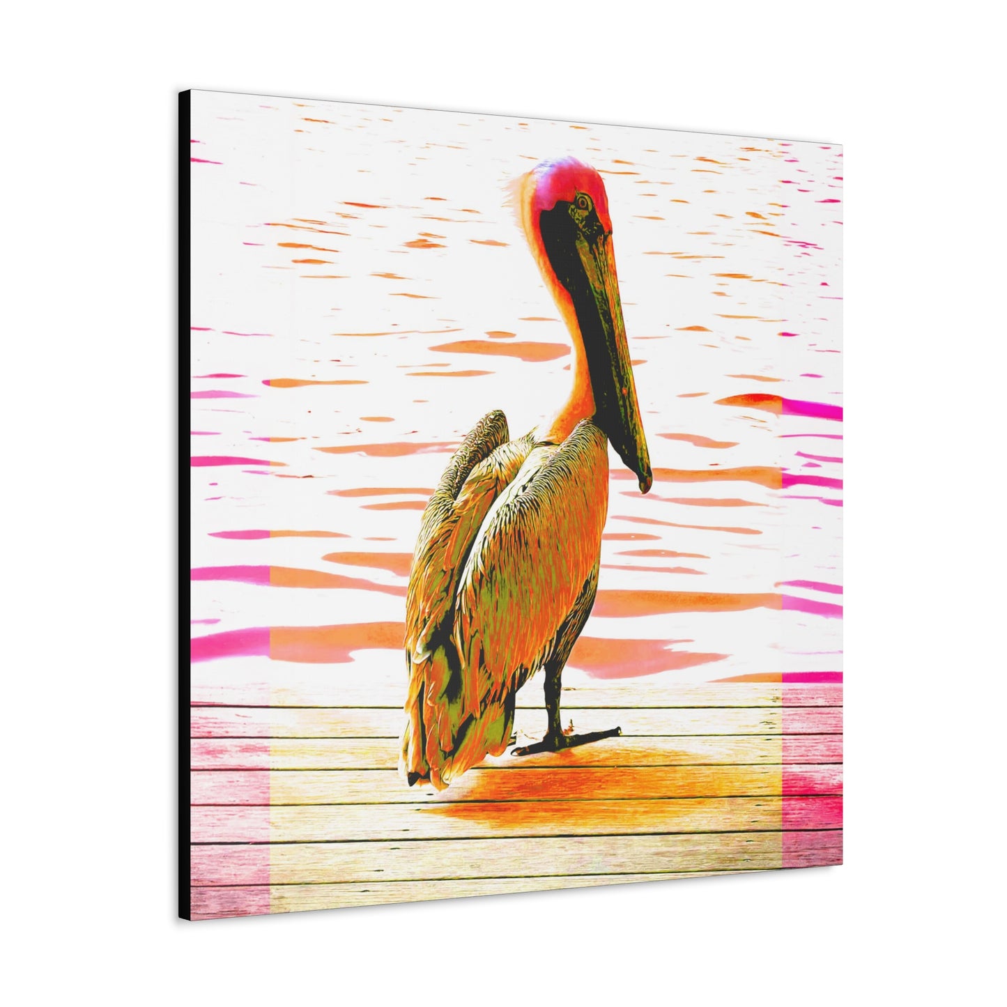 Pelican Bright Orange - Gallery Canvas