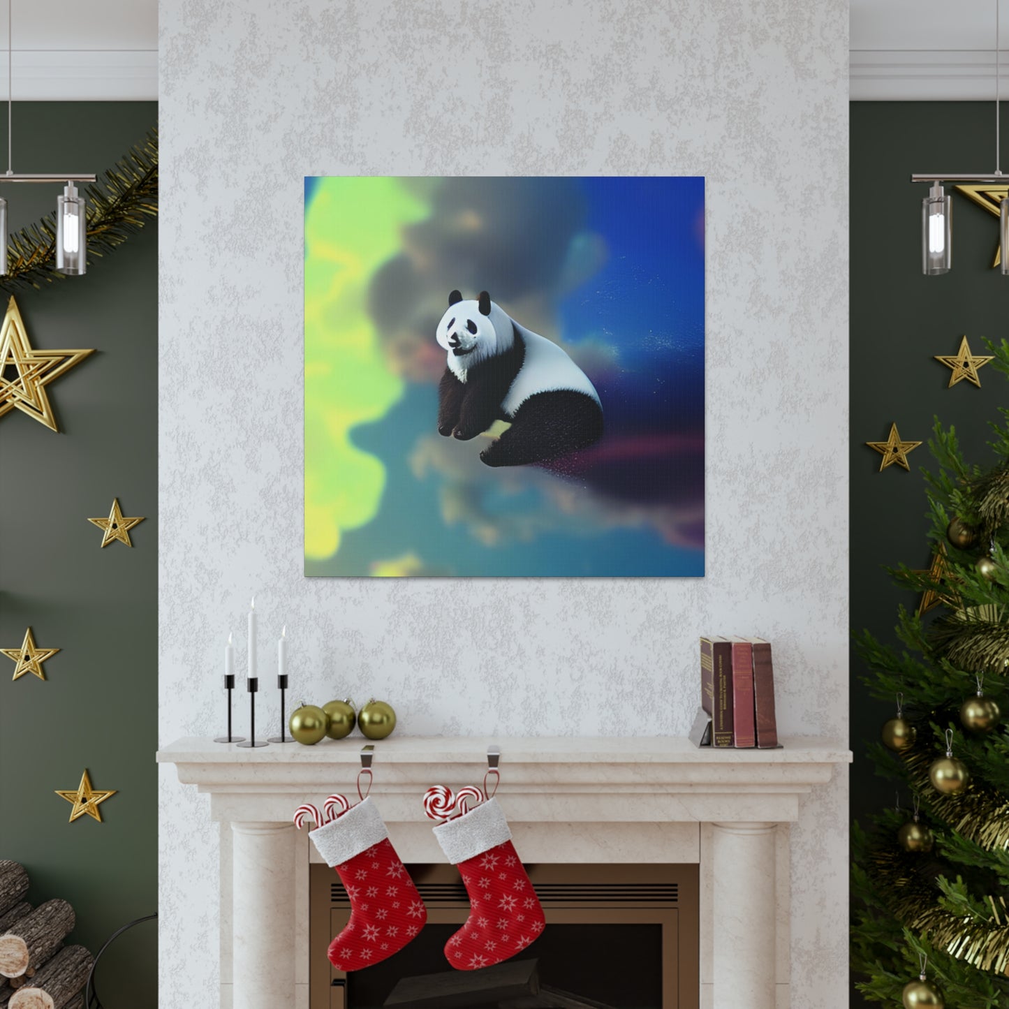 Panda In The Clouds - Gallery Canvas