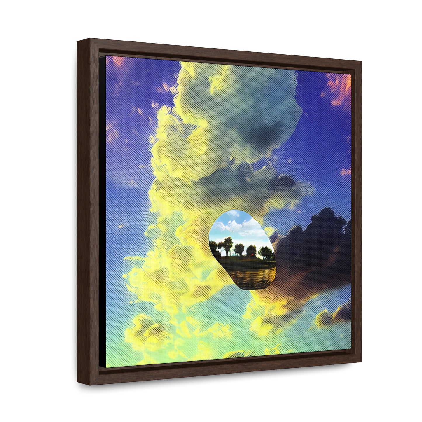 Island In The Clouds 02 - Framed Gallery Canvas